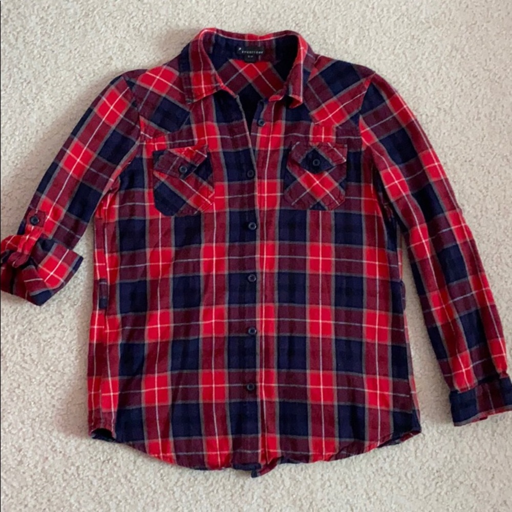 *4/$24* F21 Red/Navy Flannel